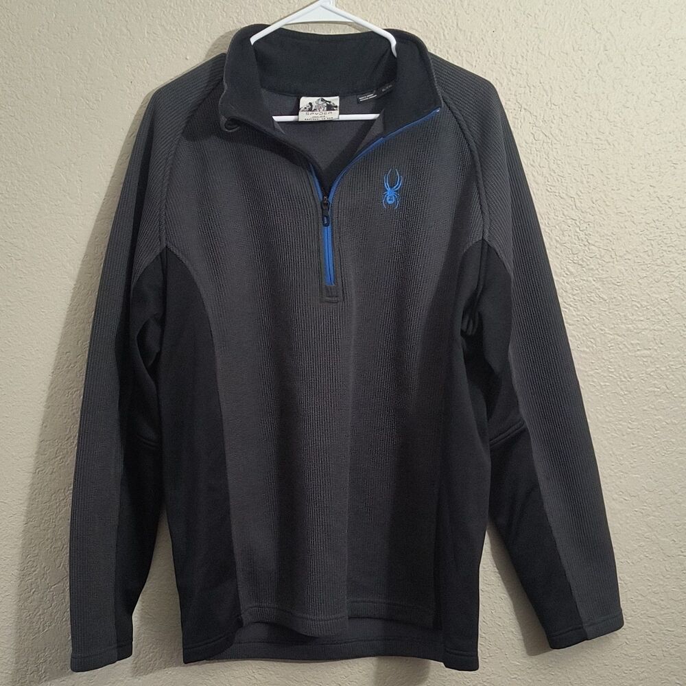 Spyder Men's Half-Zip Outbound Stryke Sweater Jacket, Gray Size XL Excellent